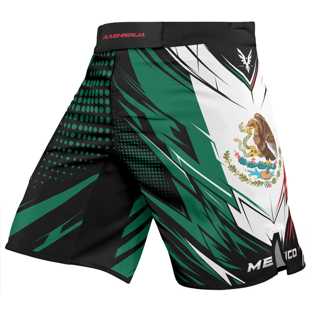 Rashninja Patriot Mexico Flag Men's Fight Shorts