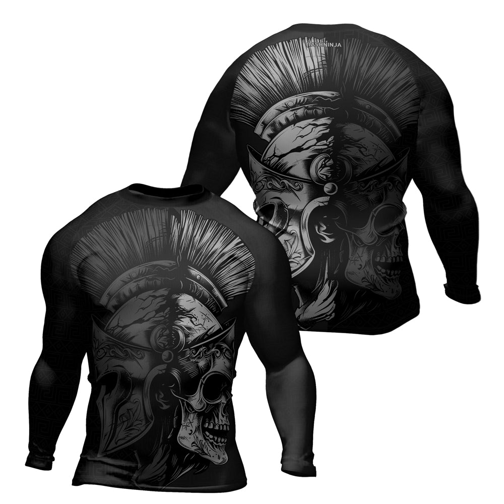 Rashninja Spartan Skull Clash Men's Long Sleeve Rash Guard