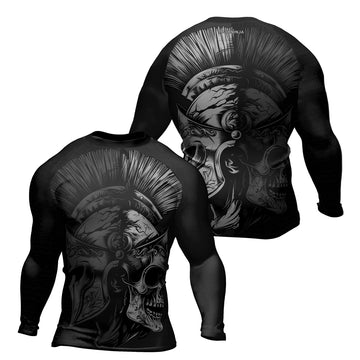 Rashninja Spartan Skull Clash Men's Long Sleeve Rash Guard