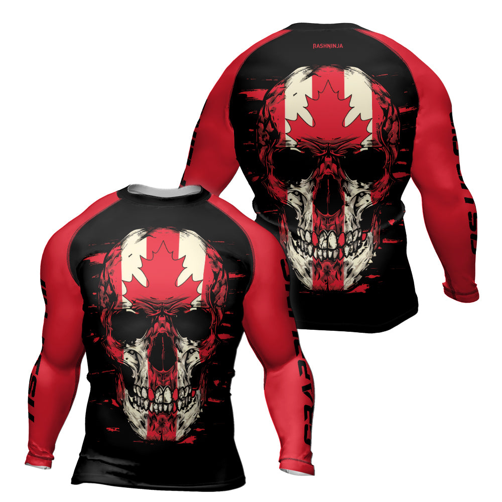 Rashninja Patriot Canada Flag Men's Long Sleeve Rash Guard