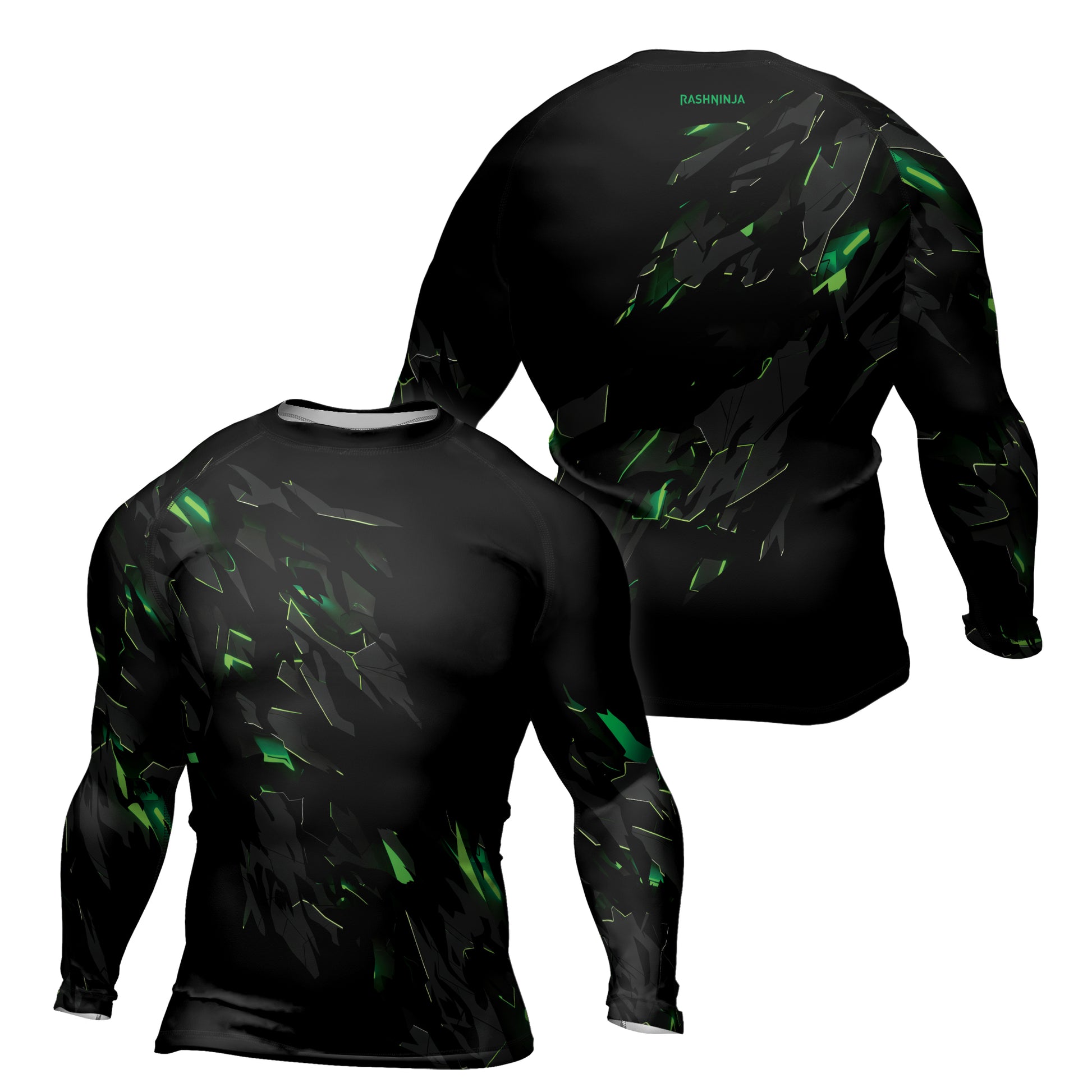 Rashninja Cyber Fracture Men's Long Sleeve Rash Guard