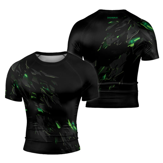 Rashninja Cyber Fracture Men's Short Sleeve Rash Guard