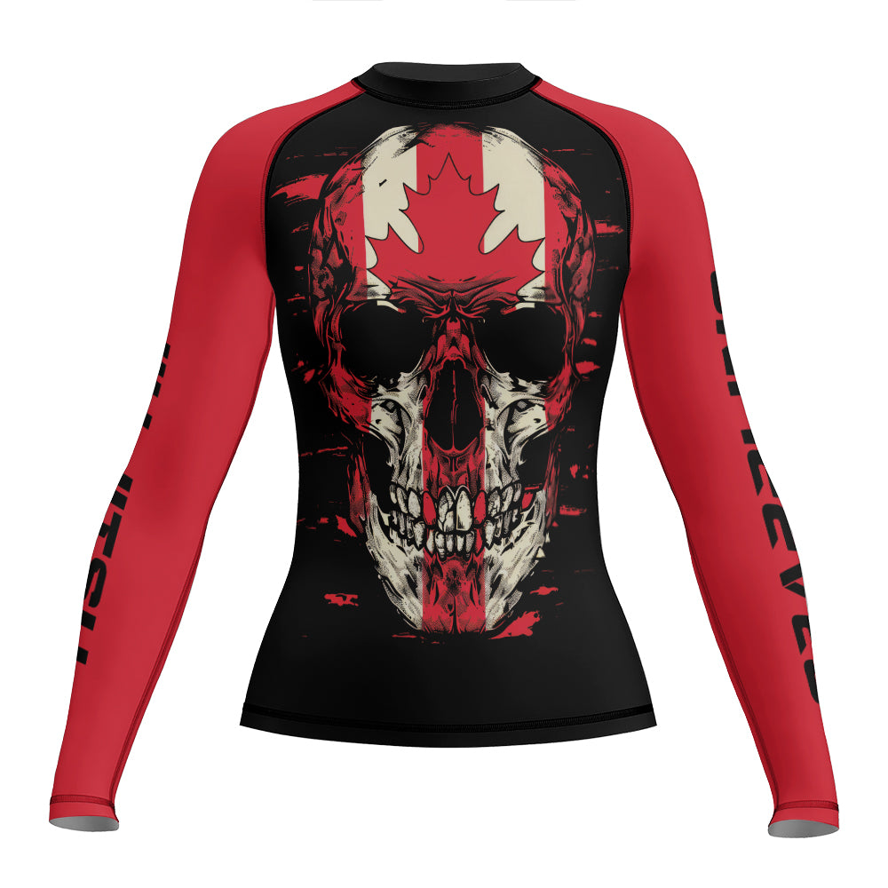 Rashninja Patriot Canada Flag Women's Long Sleeve Rash Guard