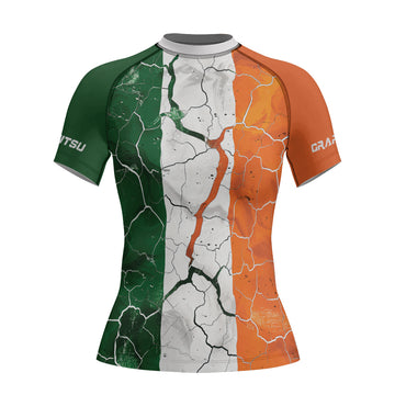 Rashninja Patriot Ireland Flag Women's Short Sleeve Rash Guard