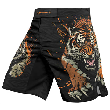 Rashninja Roaring Tiger Jungle Men's Fight Shorts