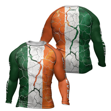 Rashninja Patriot Ireland Flag Men's Long Sleeve Rash Guard
