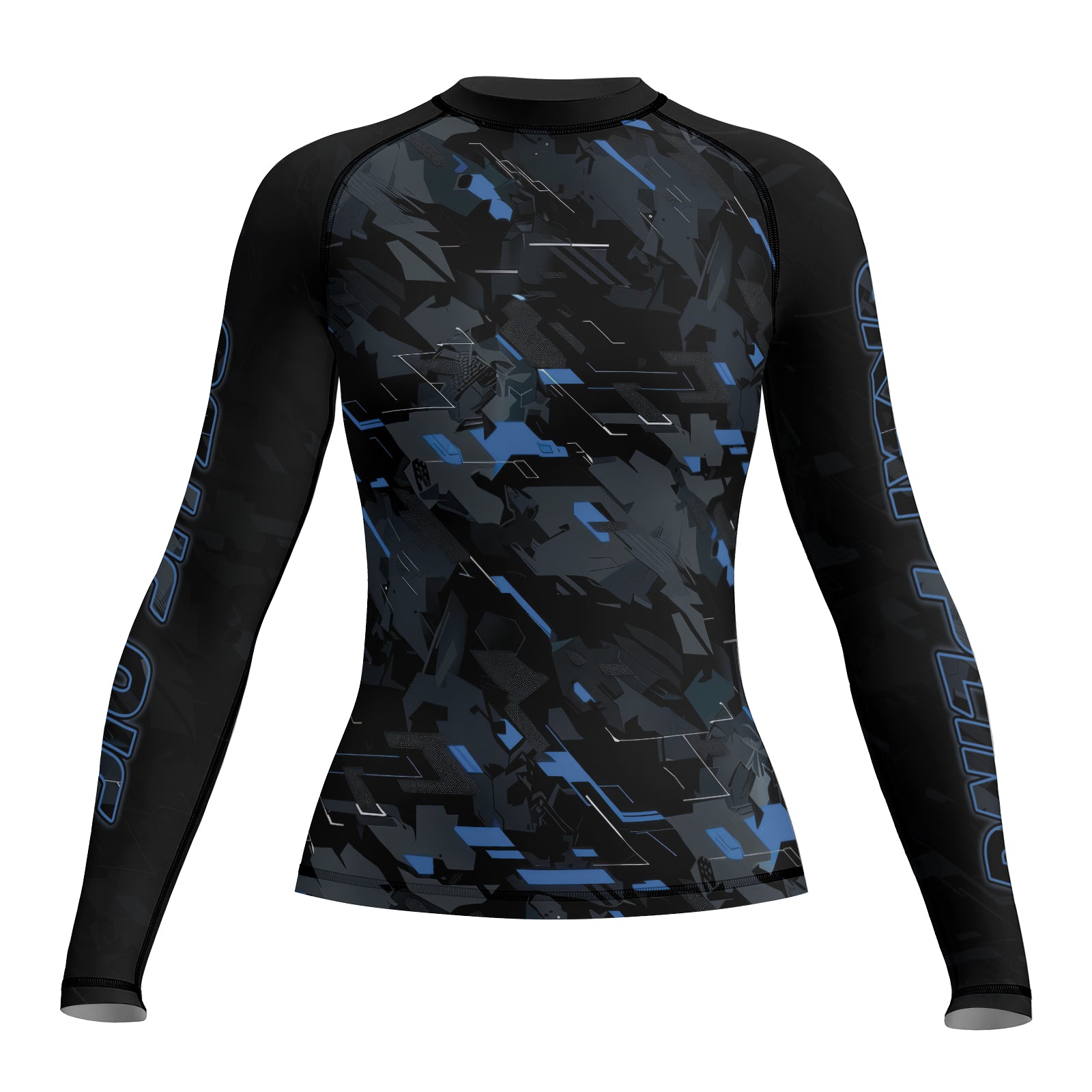 Rashninja Blue Triangle Women's Long Sleeve Rash Guard