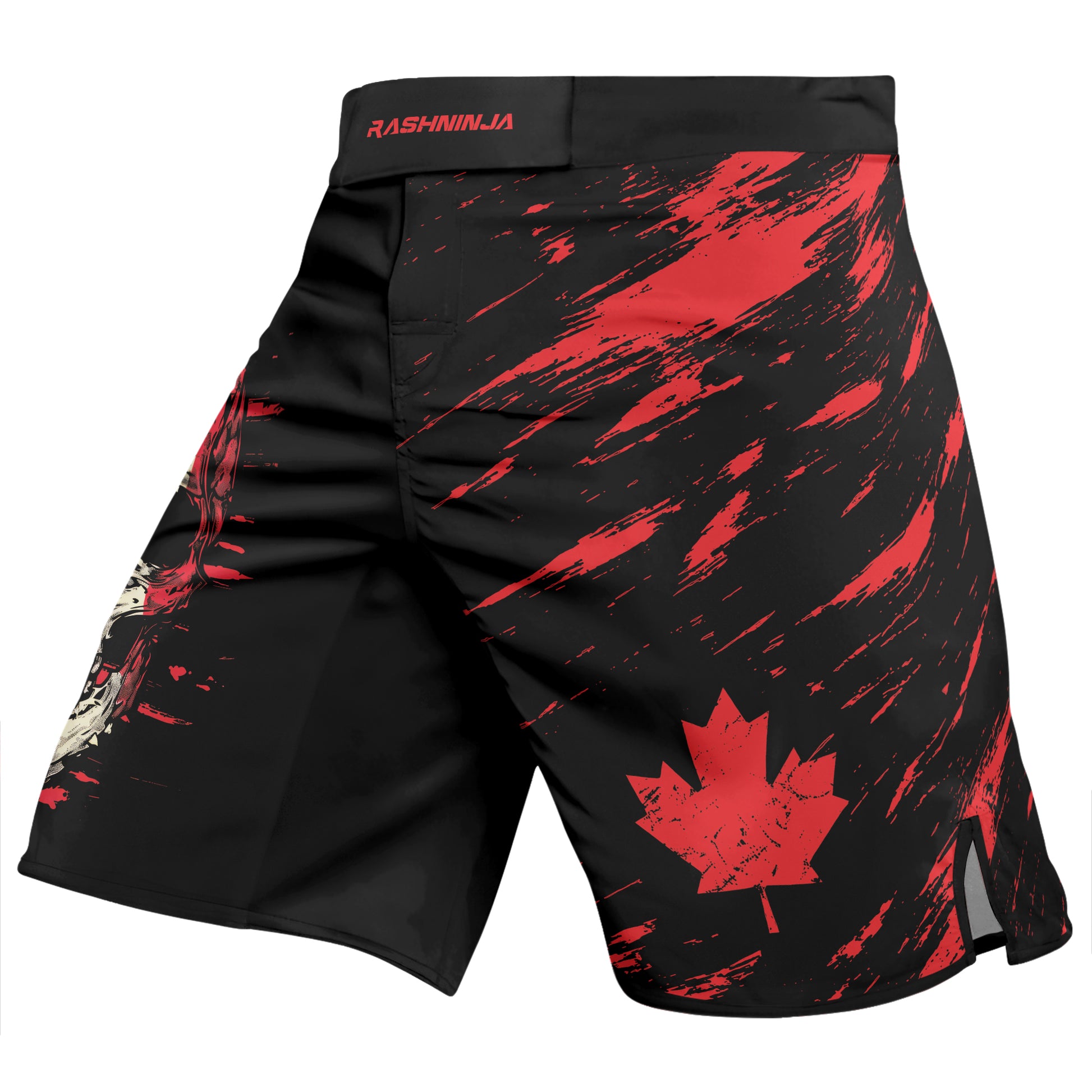 Rashninja Patriot Canada Flag Men's Fight Shorts