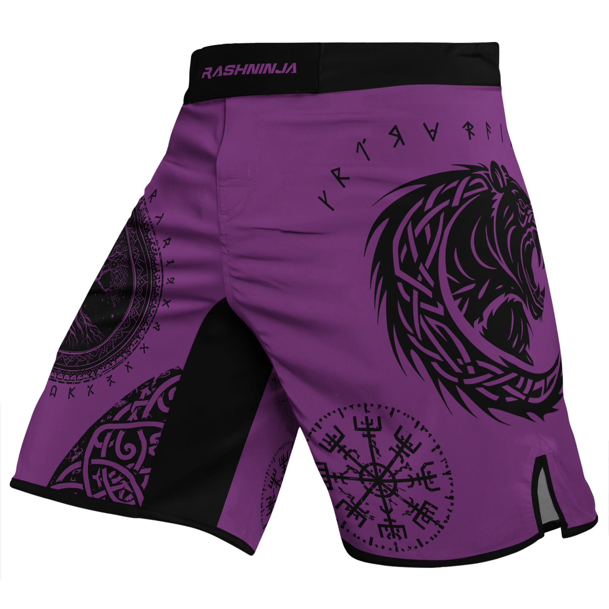 Rashninja Yggdrasil Bear Viking Men's Fight Shorts