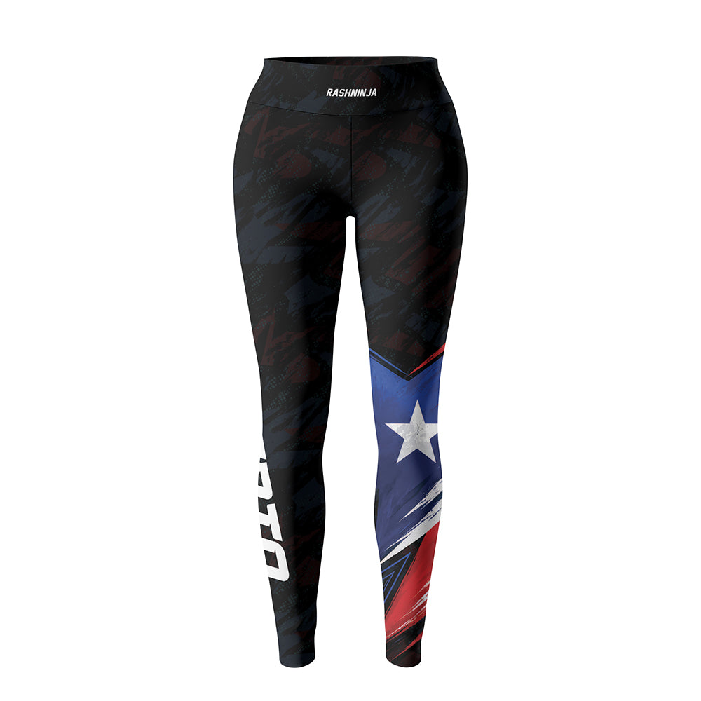 Rashninja Patriot Puerto Rico Flag Women's Leggings