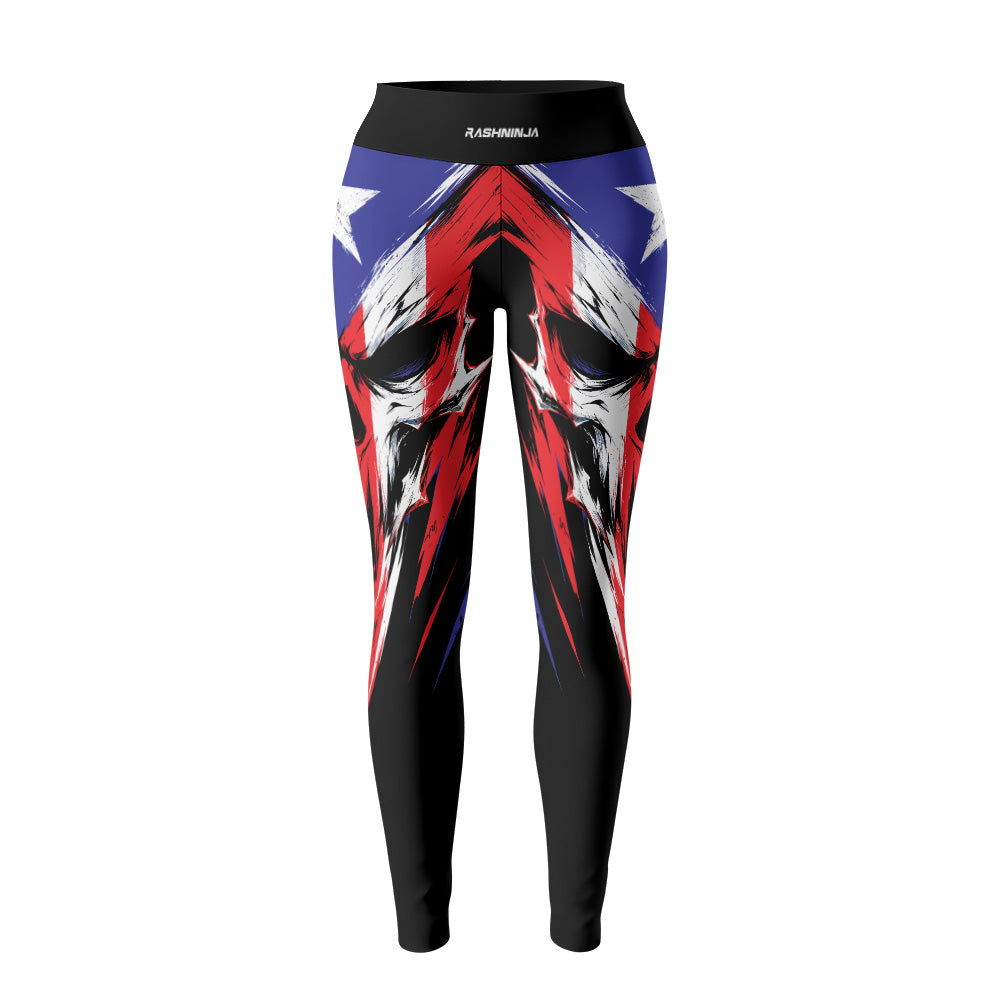 Rashninja Patriot Puerto Rico Flag Women's Leggings