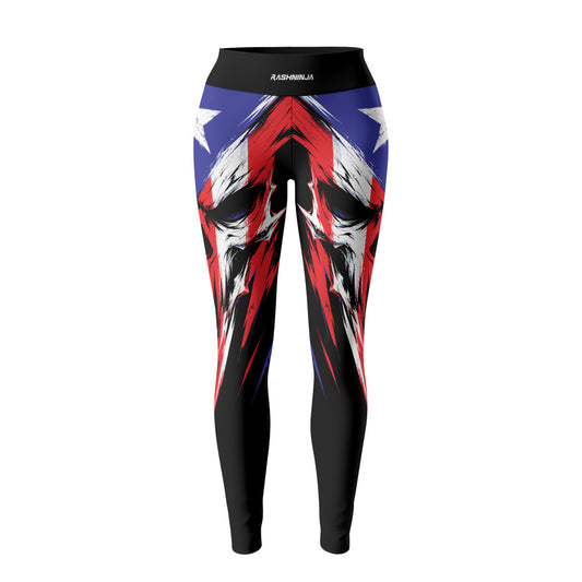 Rashninja Patriot Puerto Rico Flag Women's Leggings