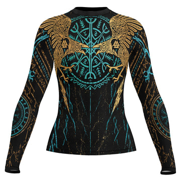 Rashninja Viking Raven Women's Long Sleeve Rash Guard