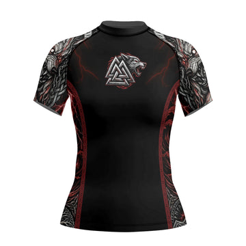 Rashninja Blood Fenrir Wolf Women's Long Sleeve Rash Guard
