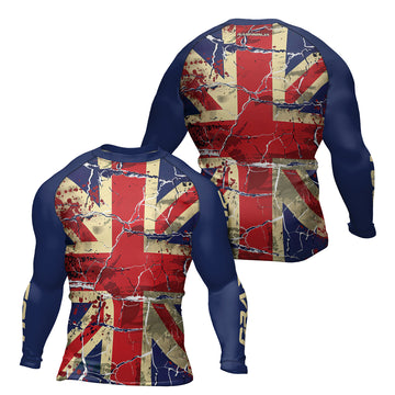 Rashninja United Kingdom Flag Men's Long Sleeve Rash Guard