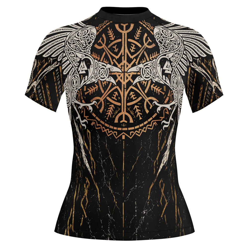 Rashninja Viking Raven Women's Short Sleeve Rash Guard