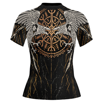 Rashninja Viking Raven Women's Short Sleeve Rash Guard