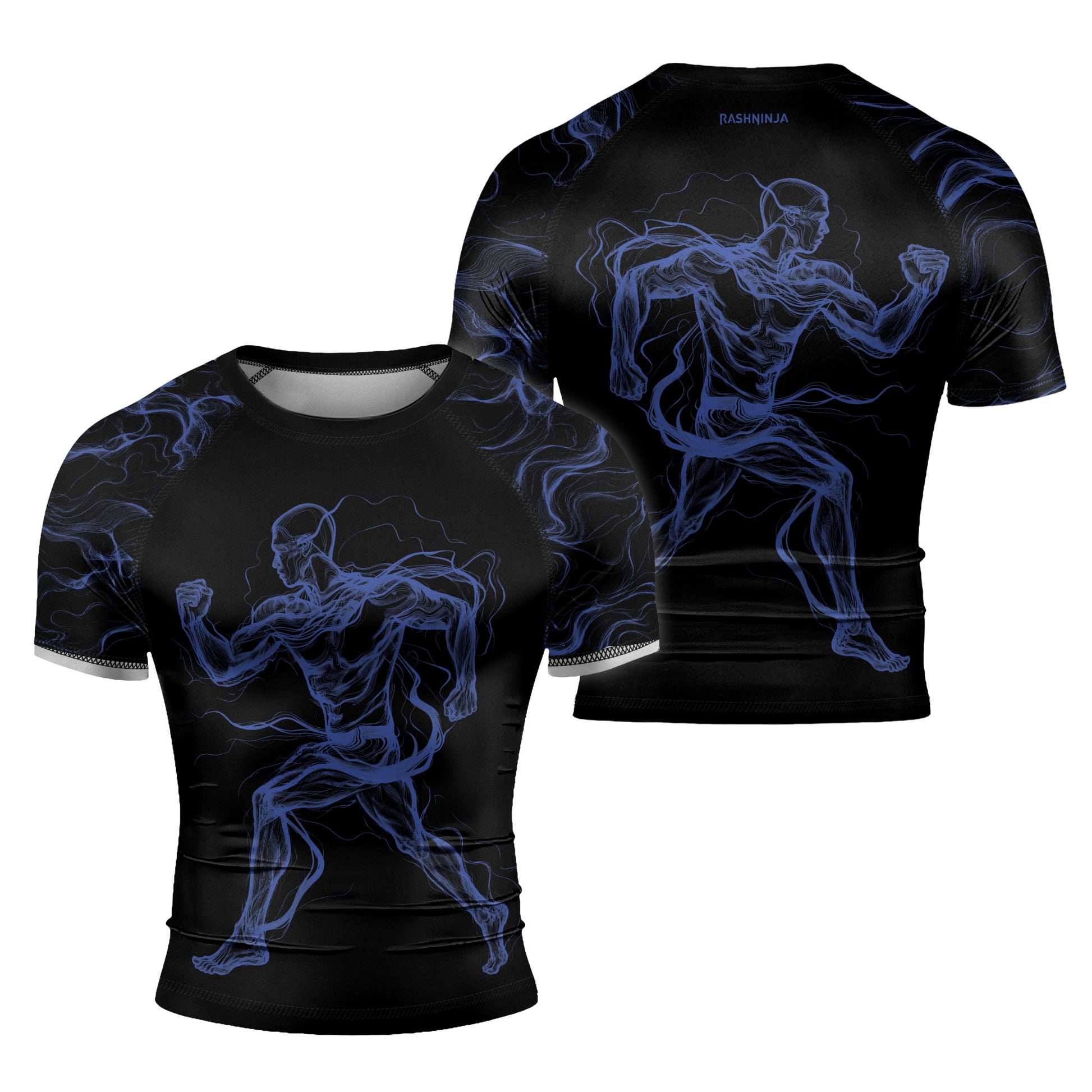 Rashninja Cyber Energy Motion Men's Short Sleeve Rash Guard