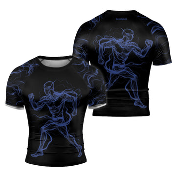 Rashninja Cyber Energy Motion Men's Short Sleeve Rash Guard