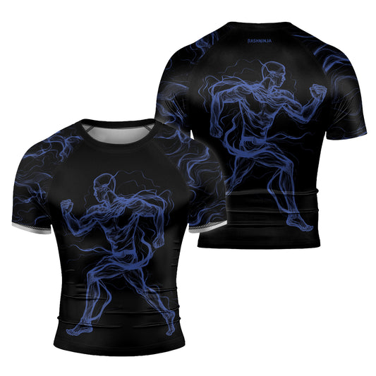 Rashninja Cyber Energy Motion Men's Short Sleeve Rash Guard