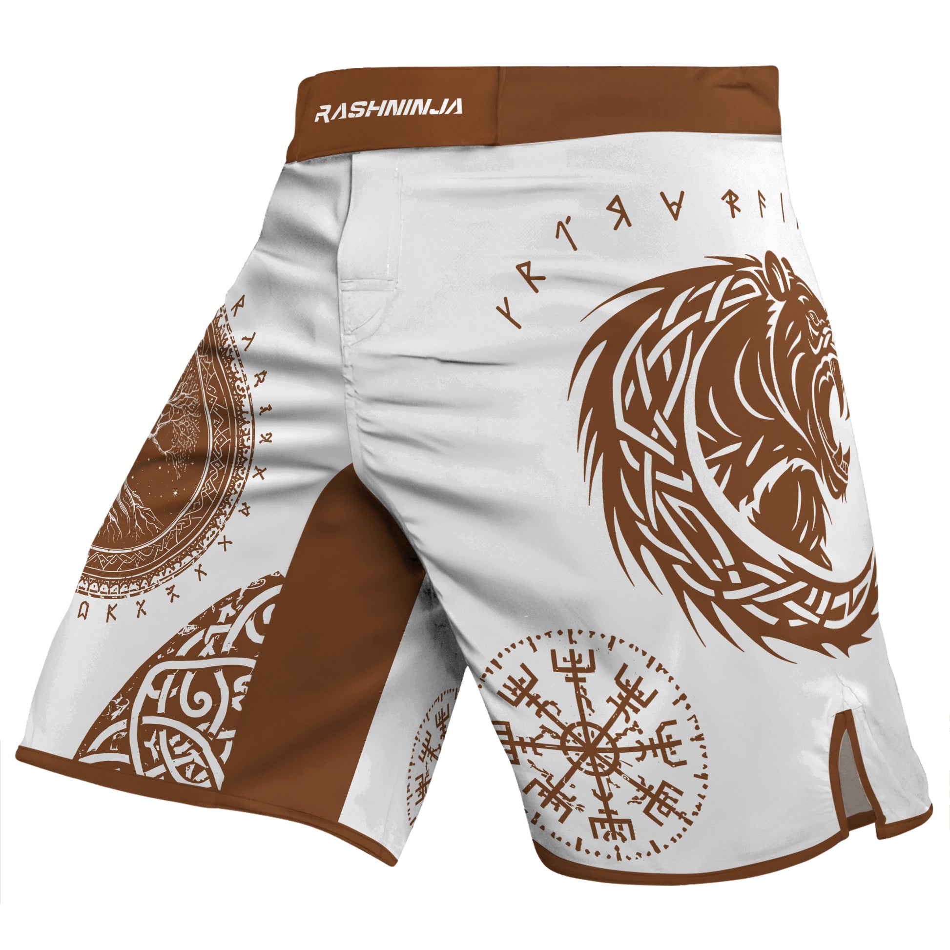 Rashninja Yggdrasil Bear Viking Men's Fight Shorts