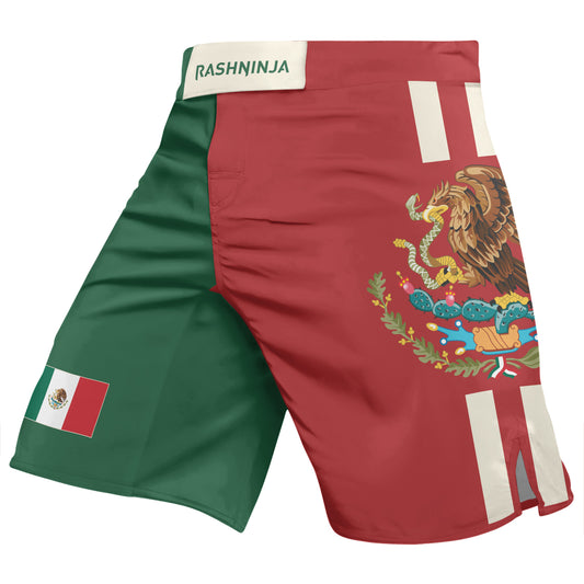Rashninja Patriot Mexico Flag Men's Fight Shorts