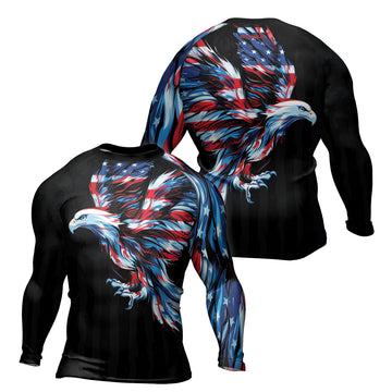 Rashninja American Eagle Patriot Men's Long Sleeve Rash Guard