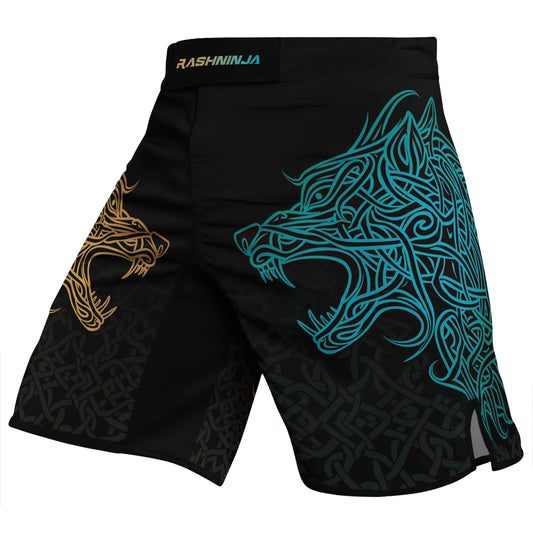 Rashninja Norse Viking Wolf Men's Fight Shorts