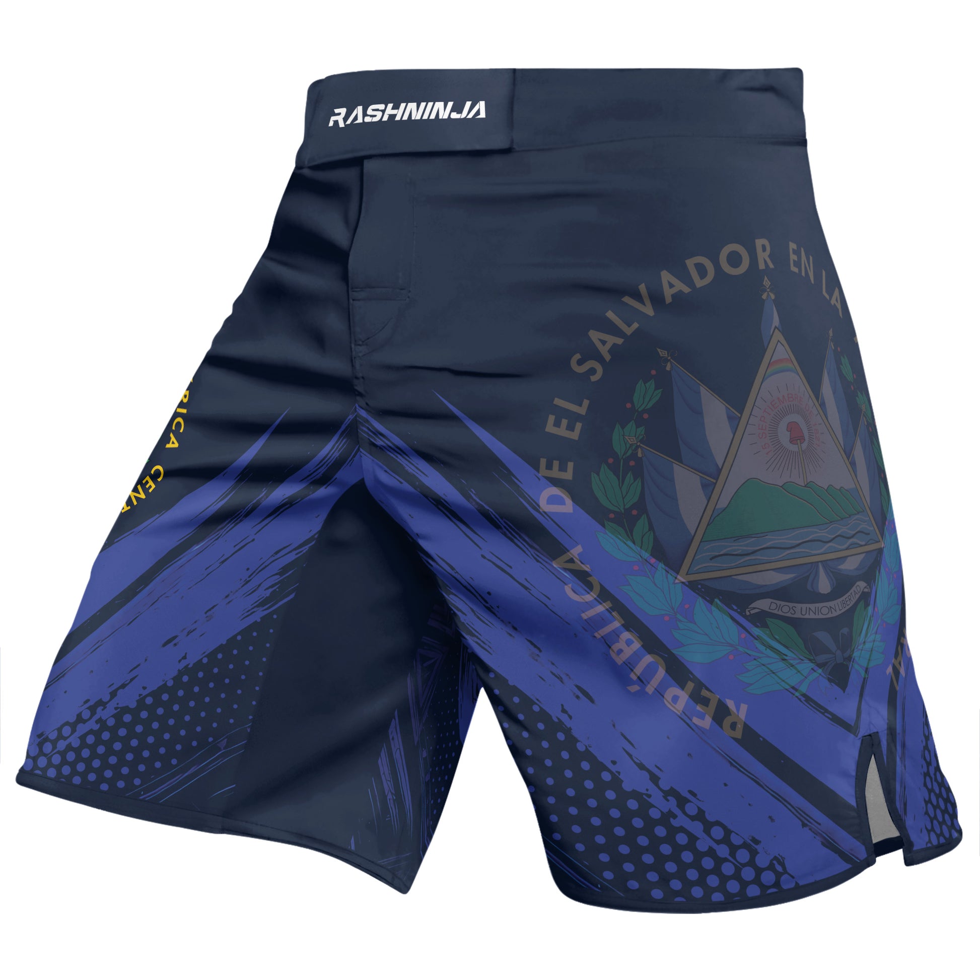 Rashninja Patriot El Salvador Flag Men's Fight Shorts