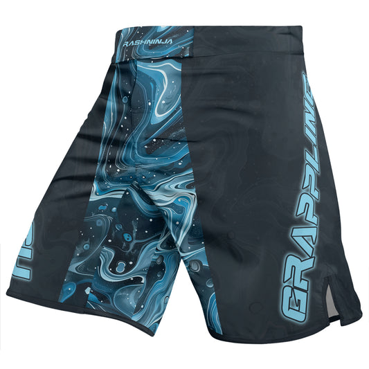 Rashninja Cyber Storm Turquoise Men's Fight Shorts