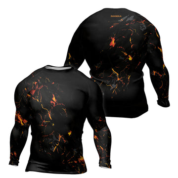 Rashninja Cyber Lava Men's Long Sleeve Rash Guard