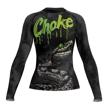 Rashninja Green Viper Snake Women's Long Sleeve Rash Guard