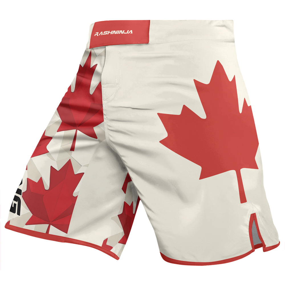 Rashninja Patriot Canada Flag Men's Fight Shorts