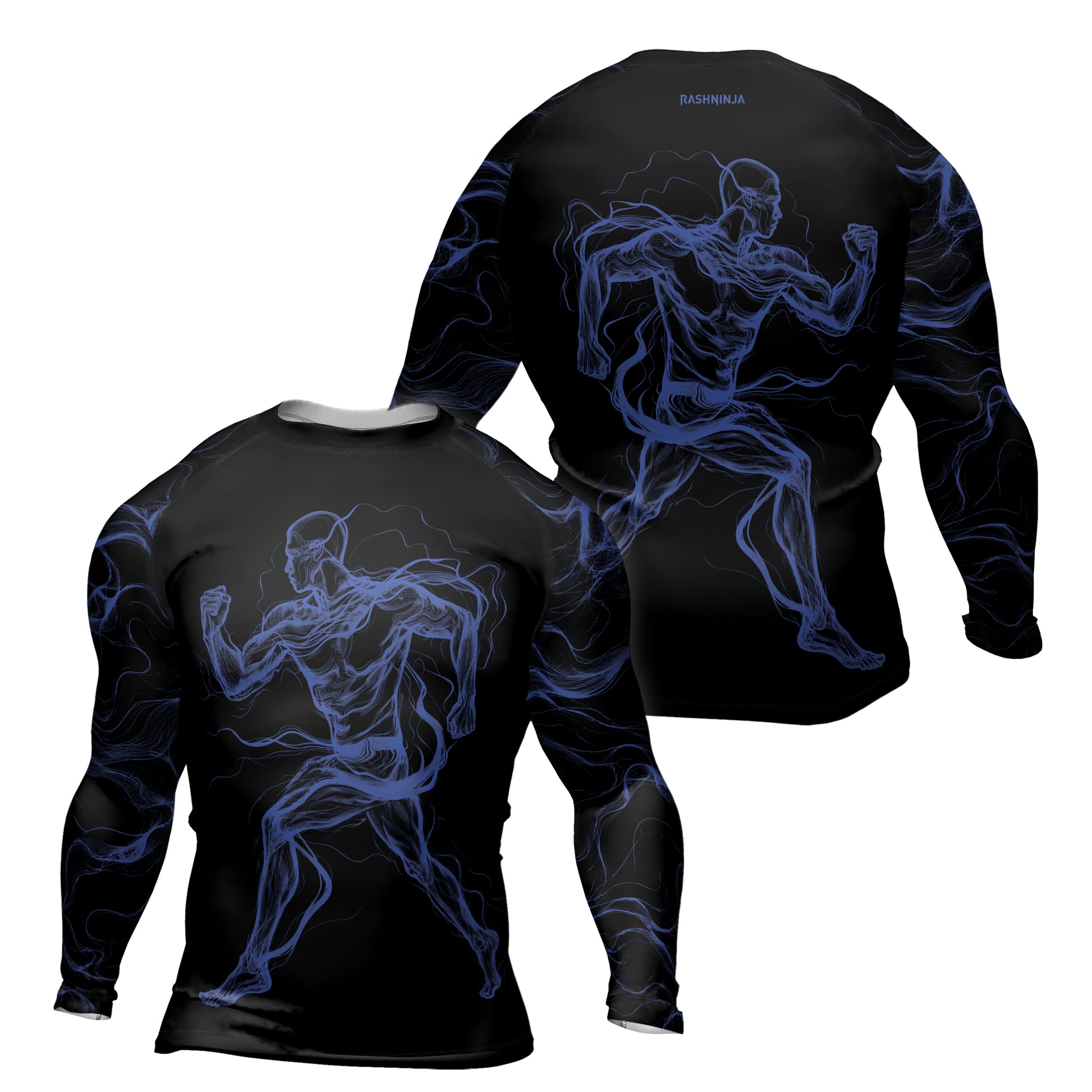 Rashninja Cyber Energy Motion Men's Long Sleeve Rash Guard