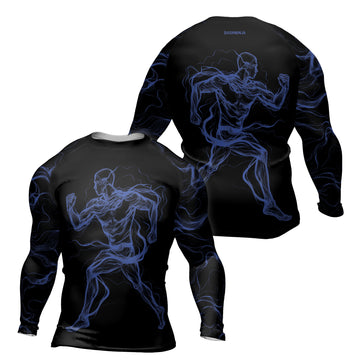 Rashninja Cyber Energy Motion Men's Long Sleeve Rash Guard