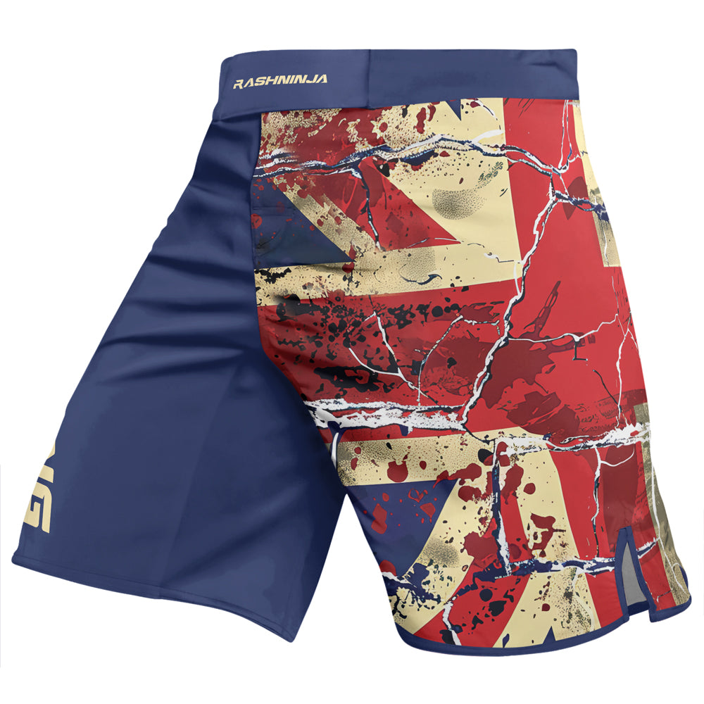 Rashninja Patriot United Kingdom Flag Men's Fight Shorts