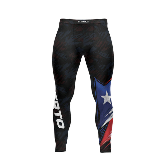 Rashninja Patriot  Puerto Rico Flag Men's Spats