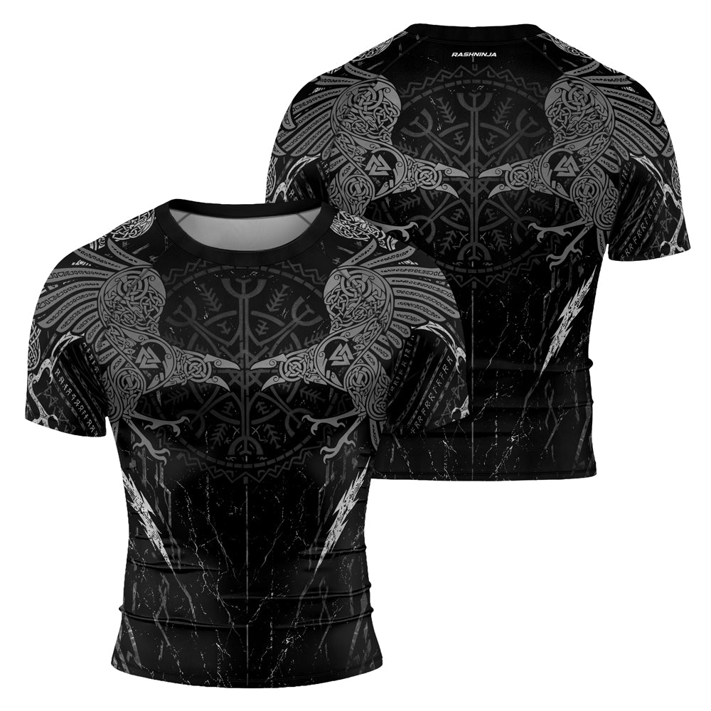 Rashninja Viking Raven Men's Short Sleeve Rash Guard