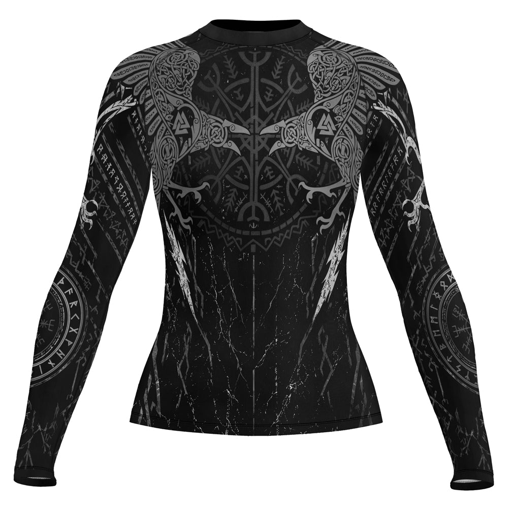 Rashninja Viking Raven Women's Long Sleeve Rash Guard
