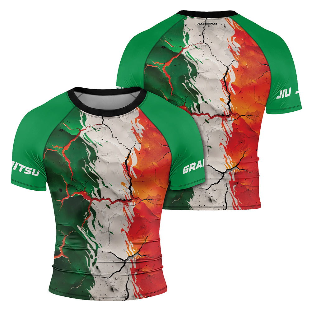 Rashninja Patriot Mexico Flag Men's Short Sleeve Rash Guard