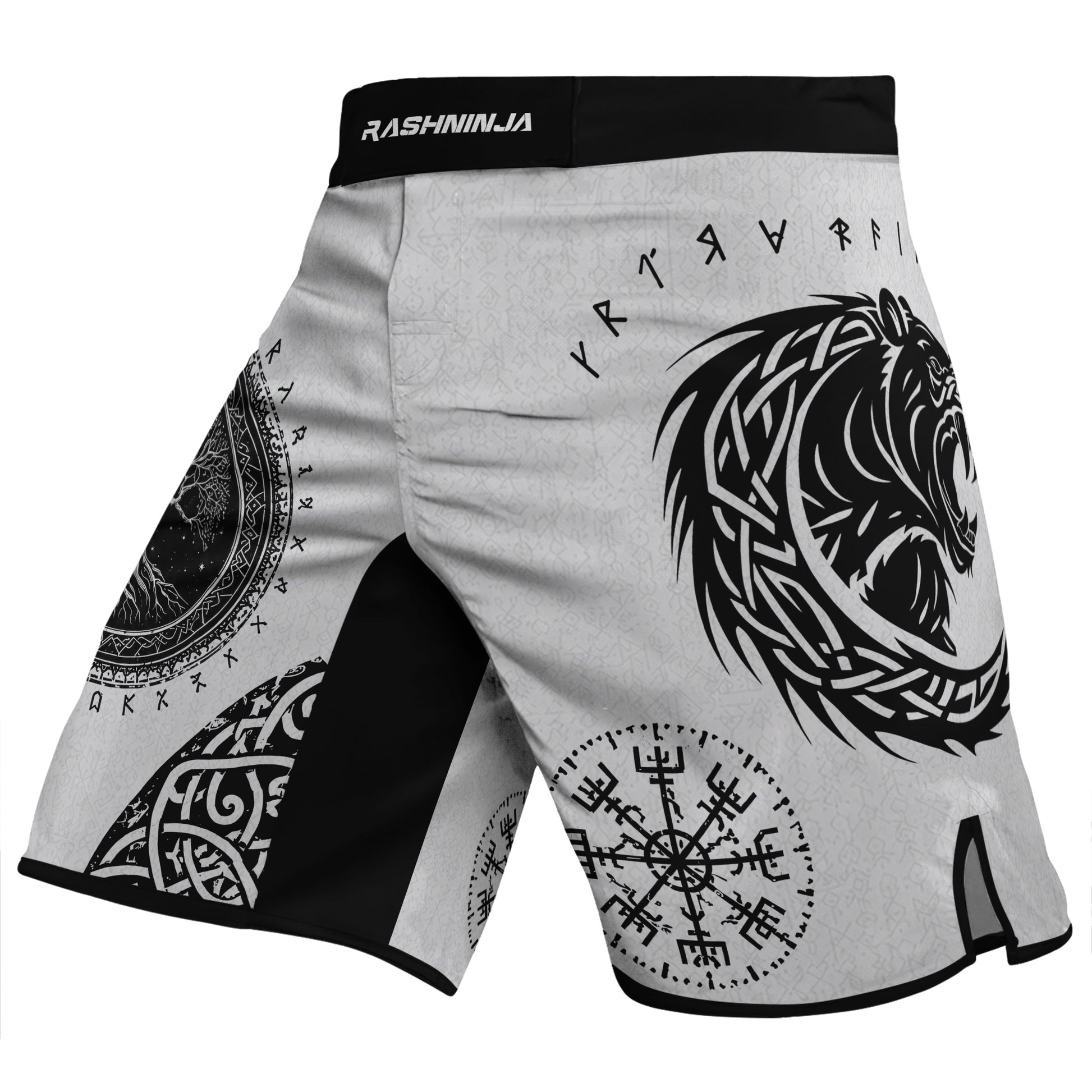 Rashninja Yggdrasil Bear Viking Men's Fight Shorts