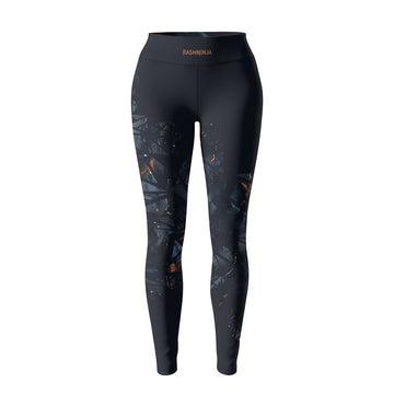 Rashninja Cyber Storm Marble Black Women's Leggings