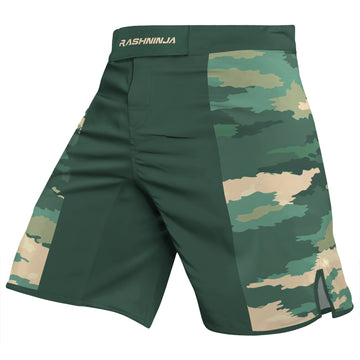 Rashninja Army Green Camouflage Men's Fight Shorts