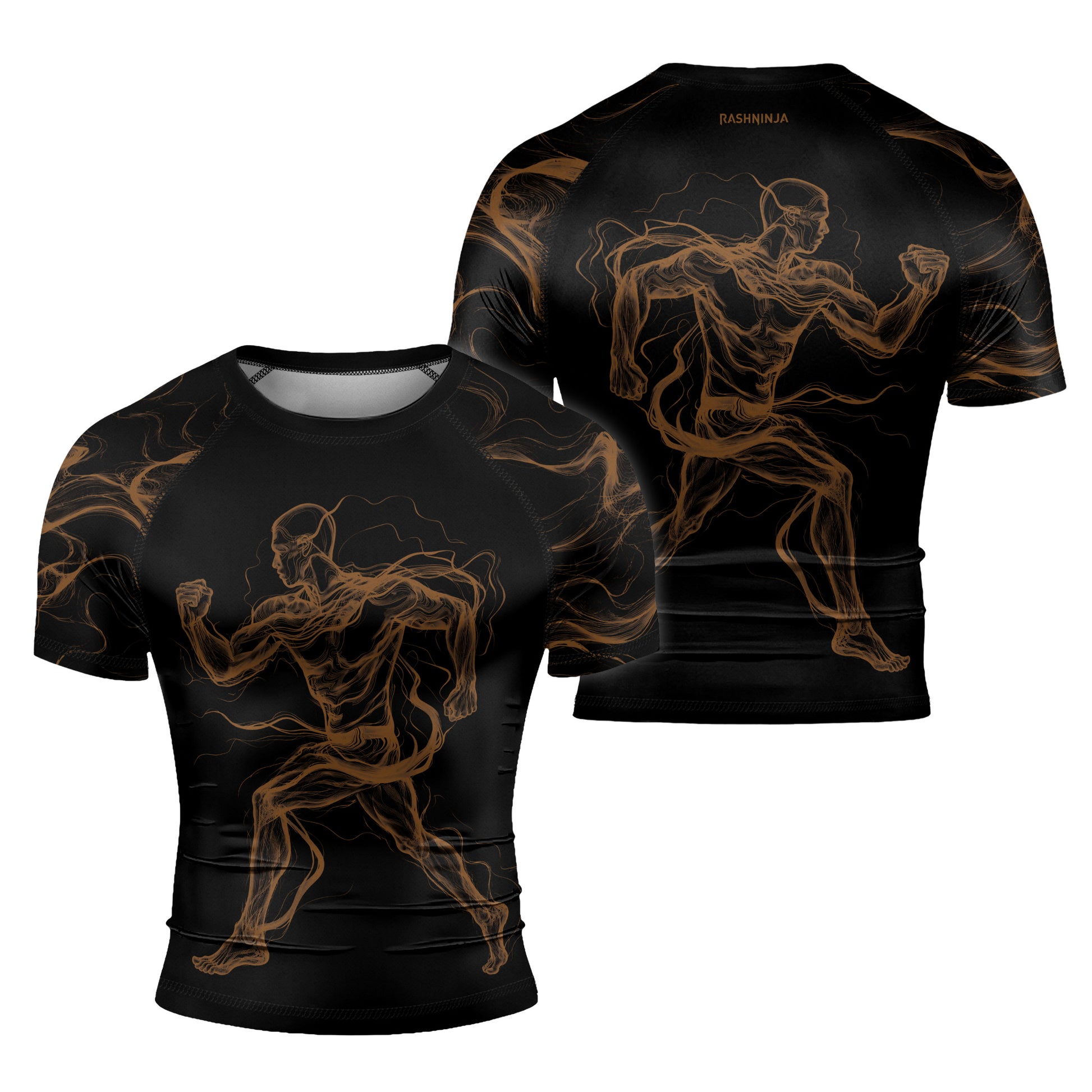 Rashninja Cyber Energy Motion Men's Short Sleeve Rash Guard