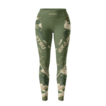 Rashninja Green Wave Camouflage Women's Leggings