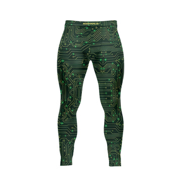 Rashninja Green Cyber Circuit Men's Spats