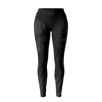 Rashninja Black Patriot Skull Women's Leggings