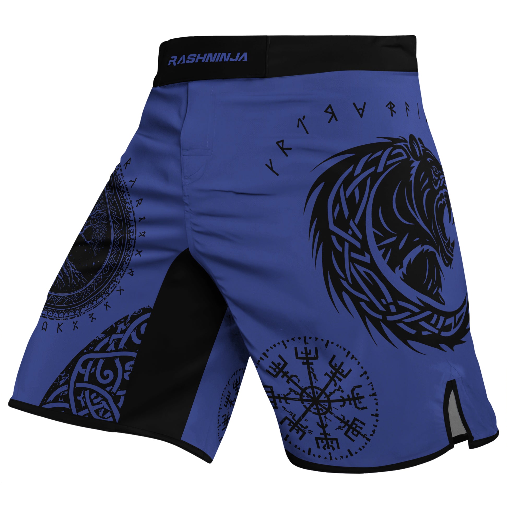 Rashninja Yggdrasil Bear Viking Men's Fight Shorts