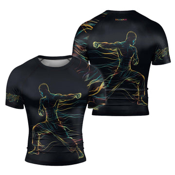 Rashninja Cyber Energy Fighter Men's Short Sleeve Rash Guard