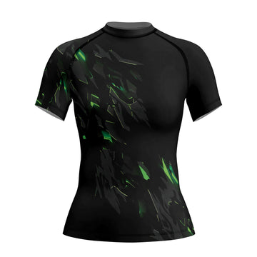 Rashninja Cyber Fracture Women's Short Sleeve Rash Guard